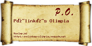 Pálinkás Olimpia névjegykártya